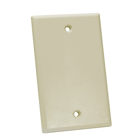 Quest Technology International Keystone Wall Plate, Single-Gang - Blank, Ivory NFP-1007